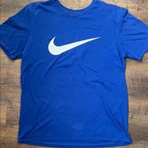 Nike Royal Blue Short-Sleeve Tee with White Swoosh